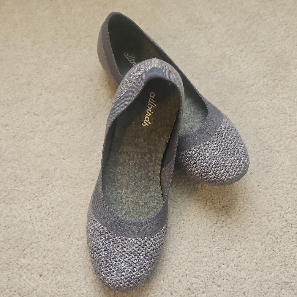 allbirds Women's Charcoal Knit Ballet Flats